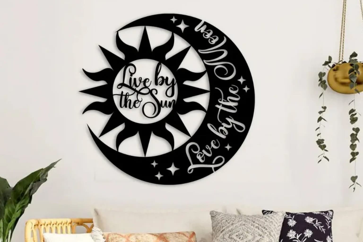Sun and Moon Wall Art: Celestial Metal Decor for Calm Homes