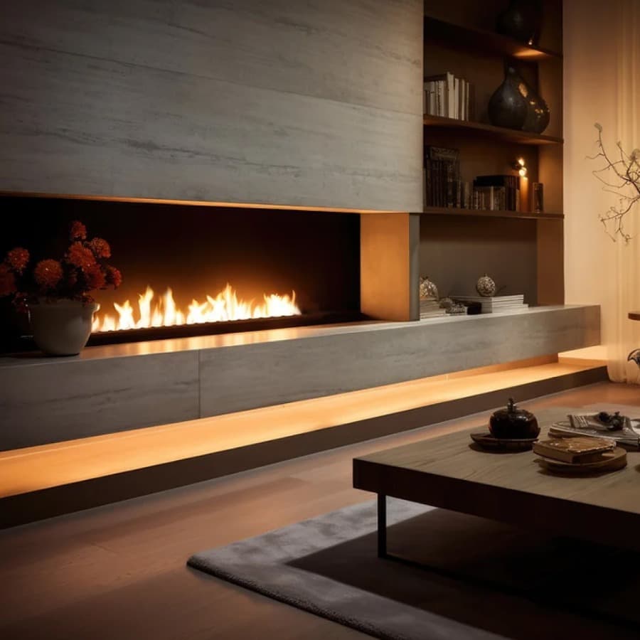 Bio Ethanol Fireplace Stainless Steel Finish