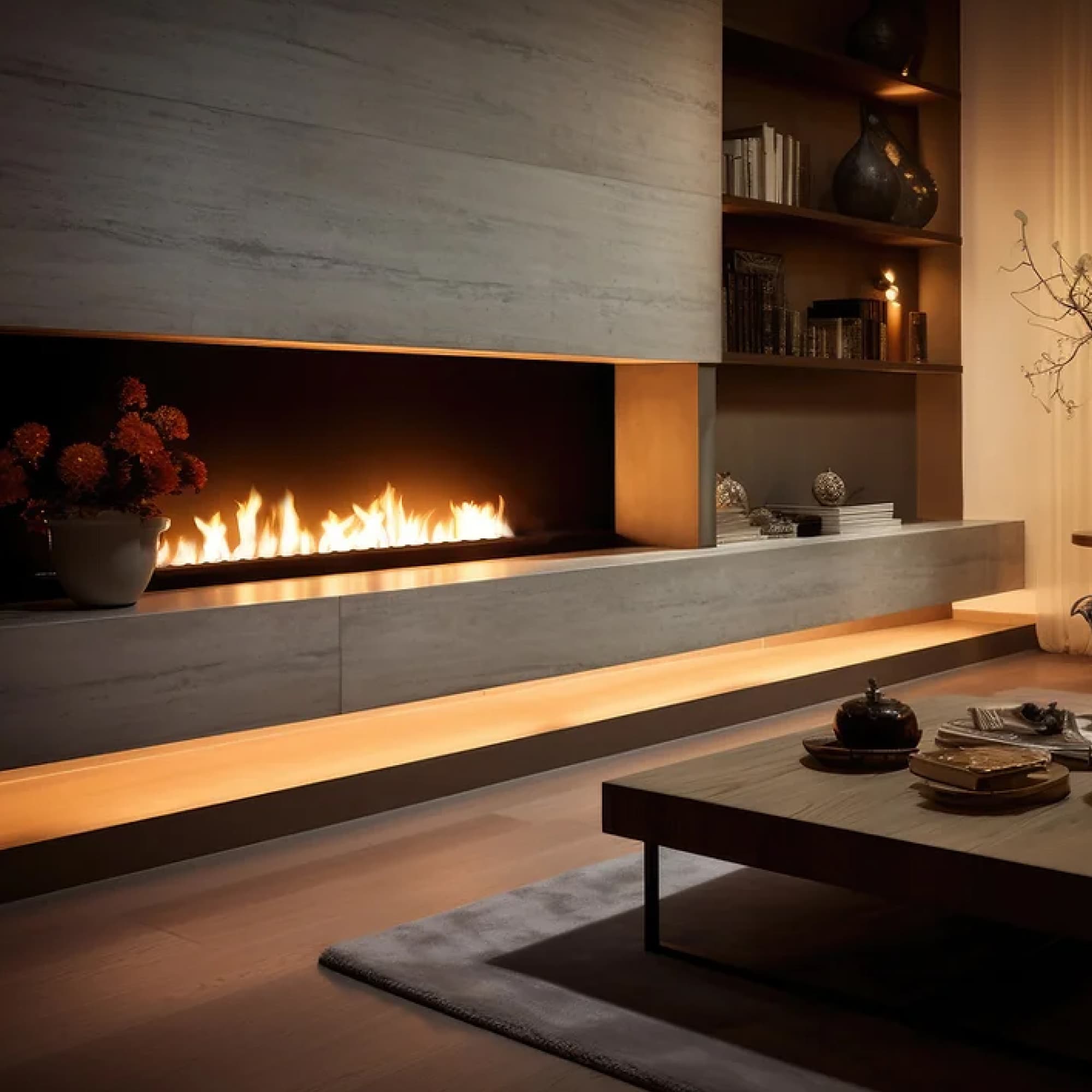 Bio Ethanol Fireplace Stainless Steel Finish
