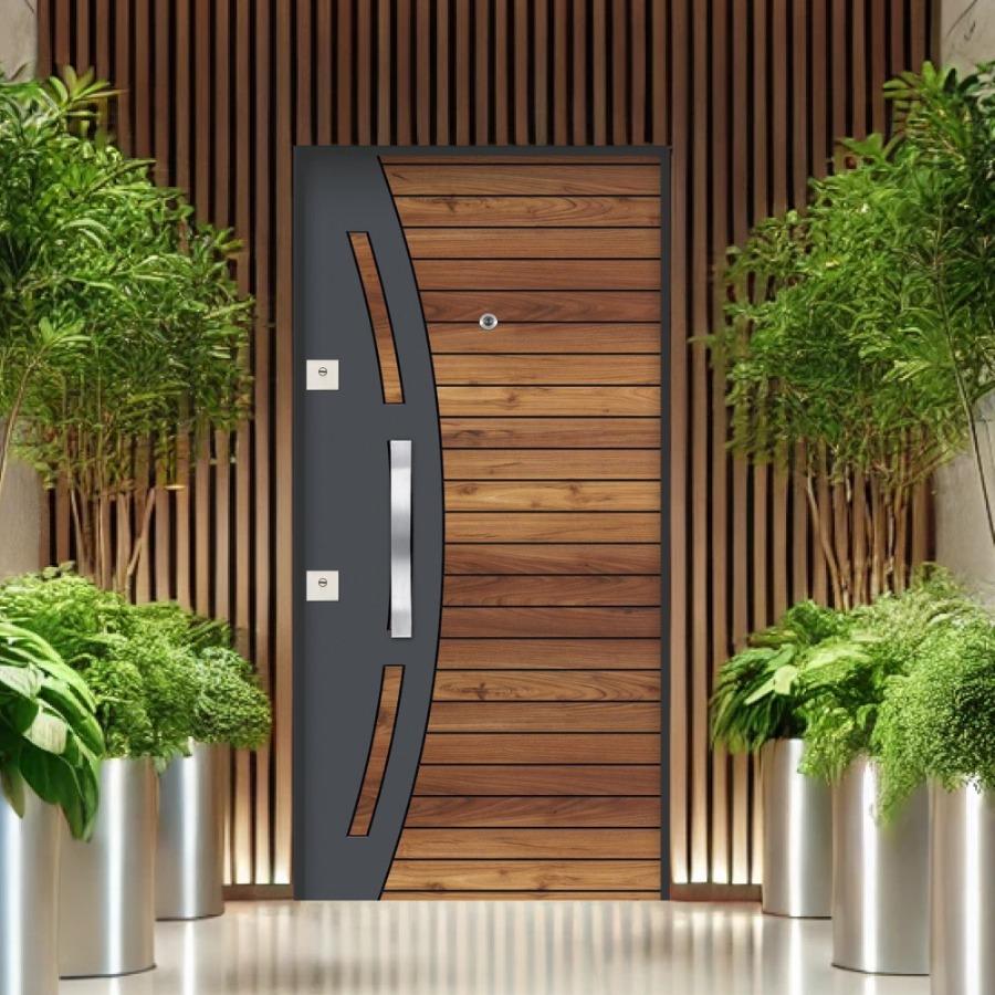 Modern Horizon Wooden Door – Minimalist Craft Style (Unpainted, No Lock or Handle)