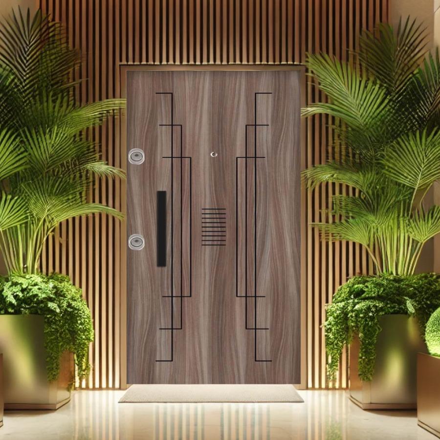 Contour Craft Wooden Door – Modern Elegance (Unpainted, No Lock or Handle)