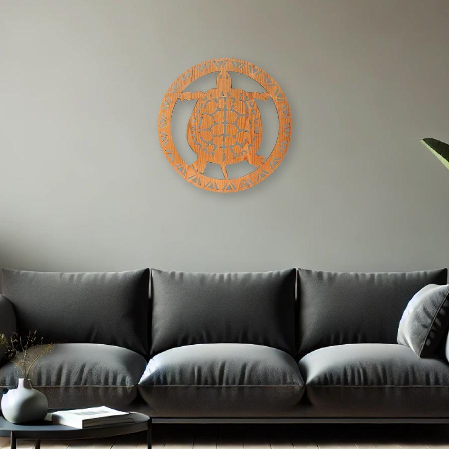 Turtle Circle Wall Art – Harmony and Longevity Decor