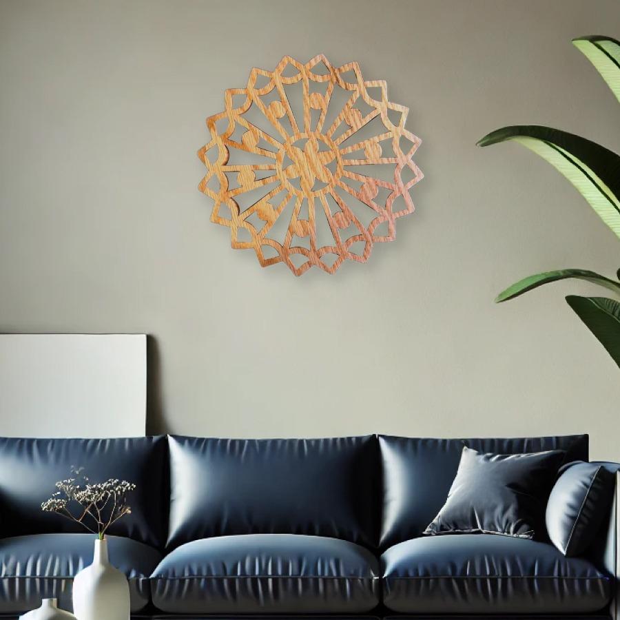 Floral Burst Wooden Wall Art – Vibrant Natural Elegance