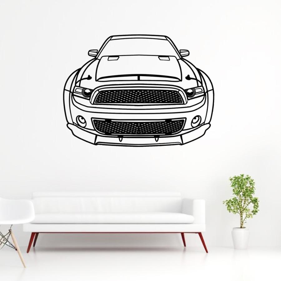 2013 Mustang Shelby Super Snake Front View Metal Art