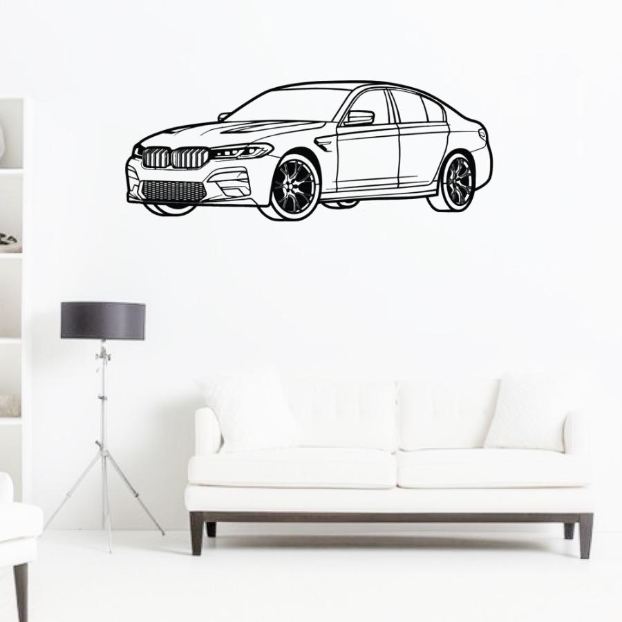 BMW M5 CS Perspective Metal Car Wall Art