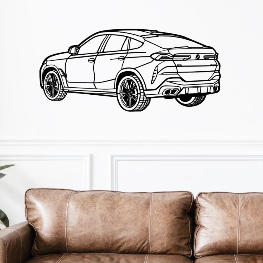 BMW X6 Metal Car Wall Art