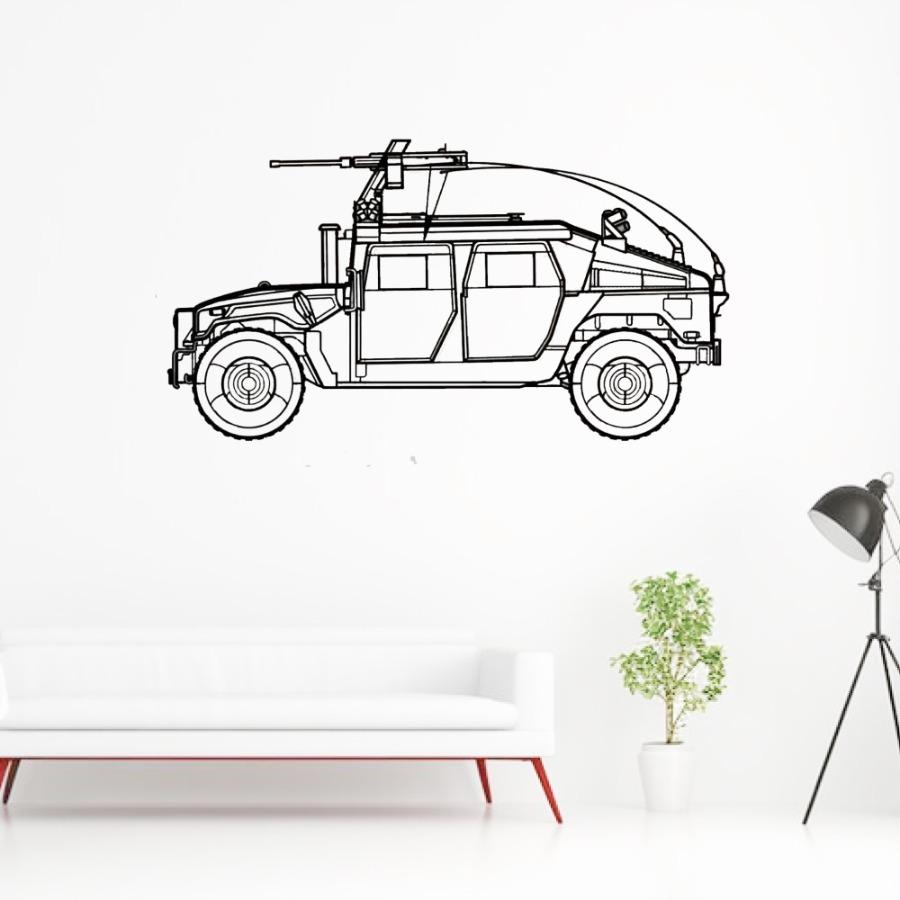 M1114 HMMWV Silhouette Metal Wall Art