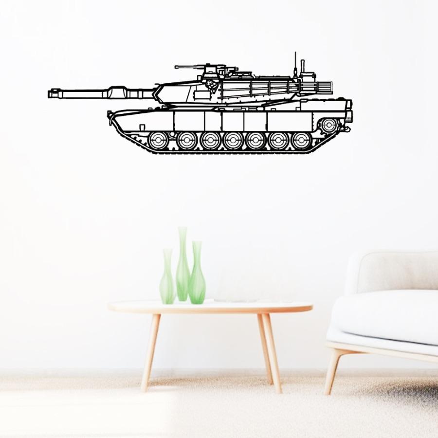 M1A2 SEPv3 Abrams Silhouette Metal Art – Tank Edition