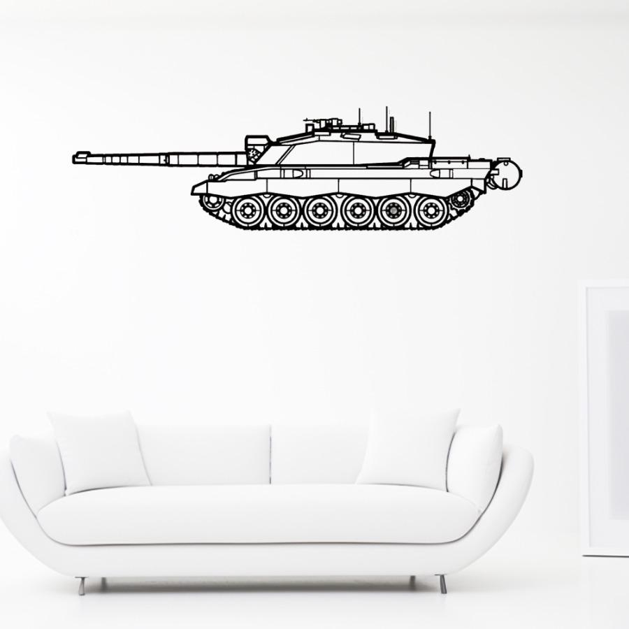 Challenger 2 SR2 1998 Silhouette Metal Wall Art