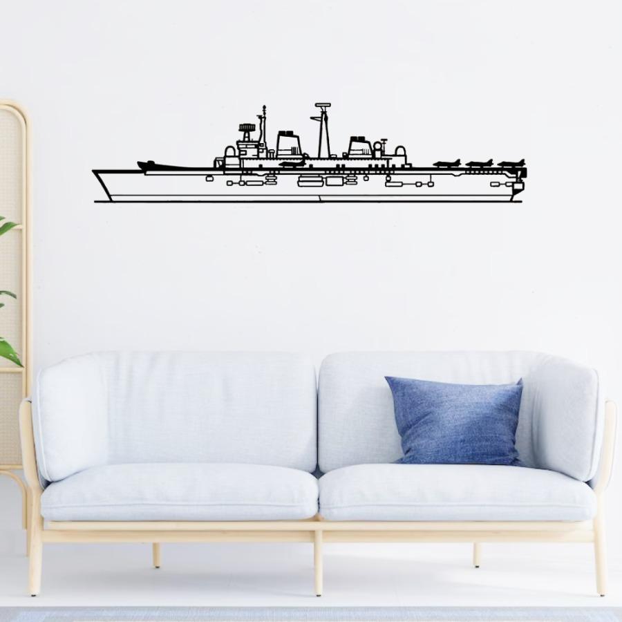 HMS Invincible R05 Silhouette Metal Wall Art