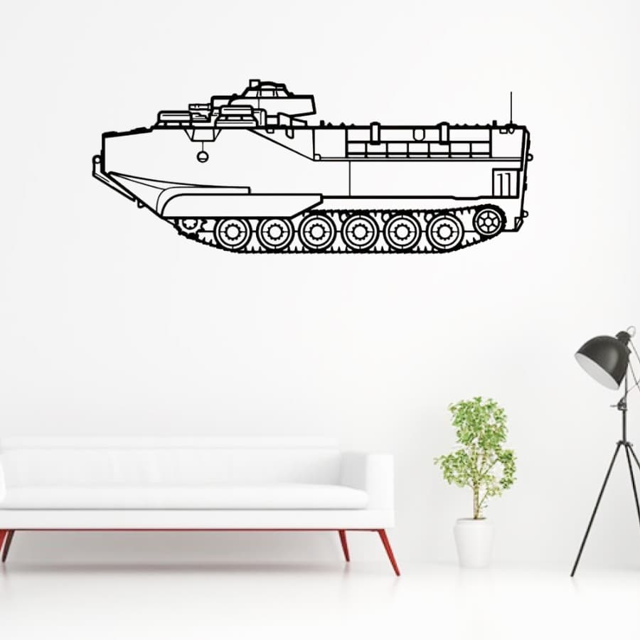 AAVP7A1 Silhouette Metal Art – Amphibious Vehicle Edition