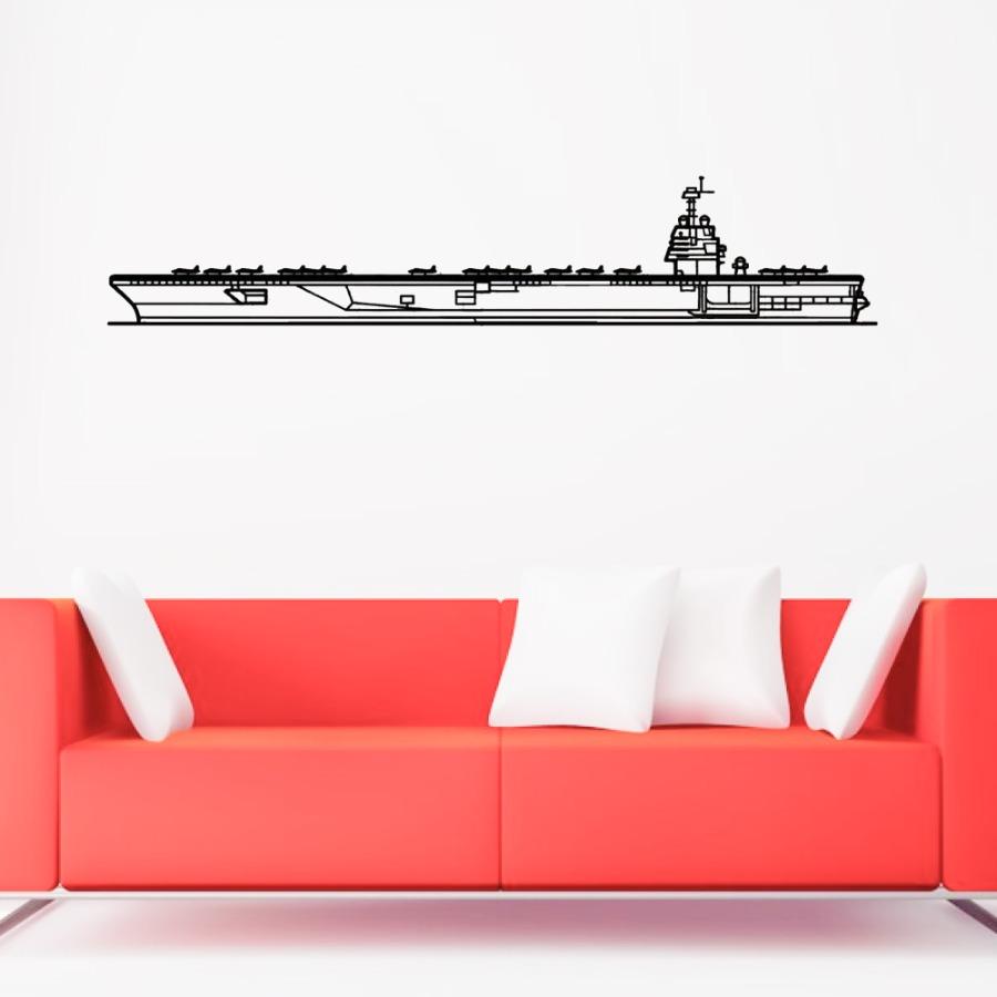 CVN-78 USS Gerald R. Ford Silhouette Metal Wall Art