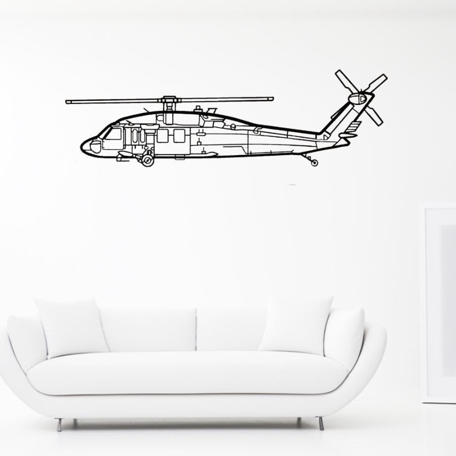 UH-60 Blackhawk Silhouette Metal Wall Art