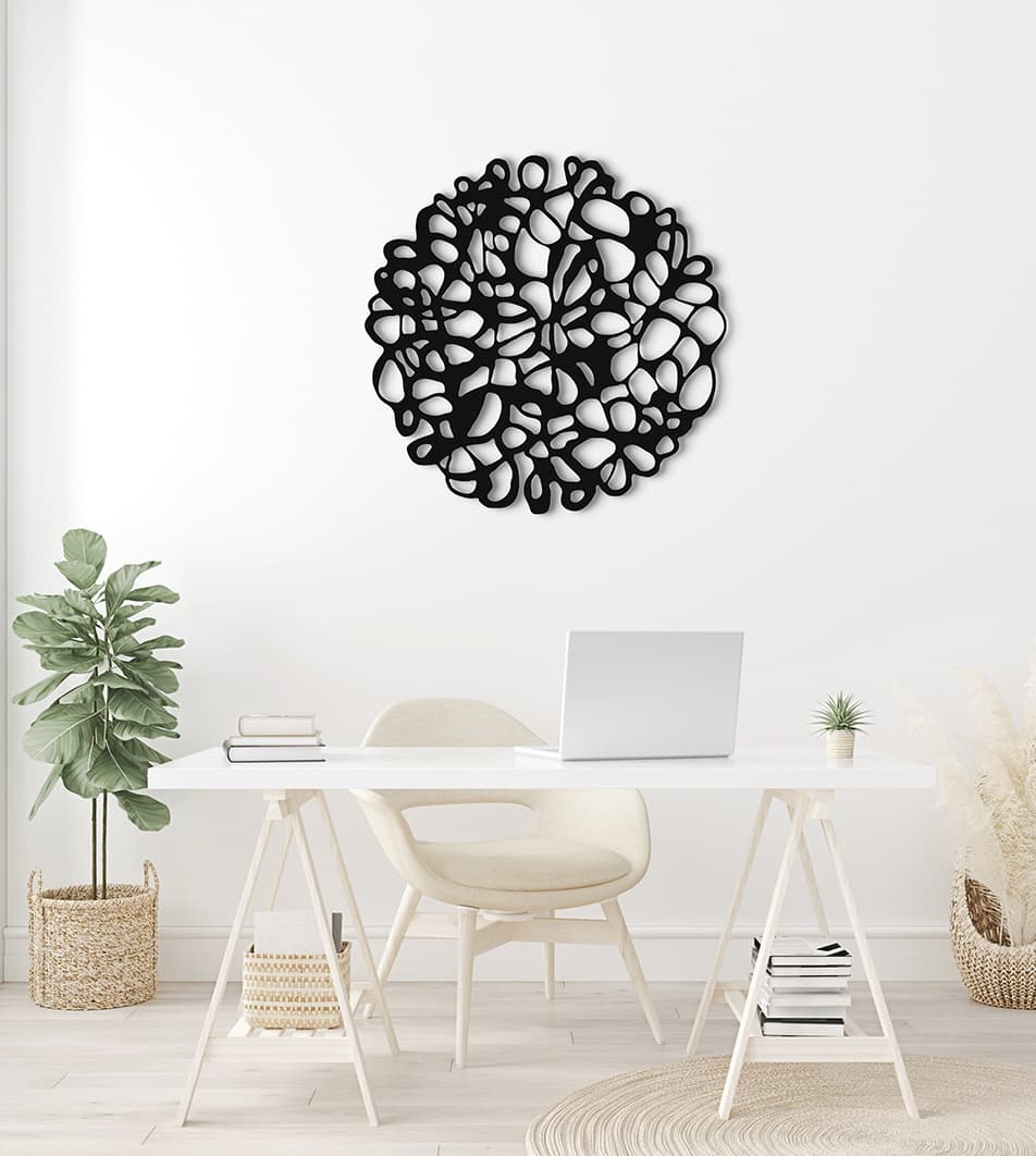 Pebble Bloom Metal Wall Art