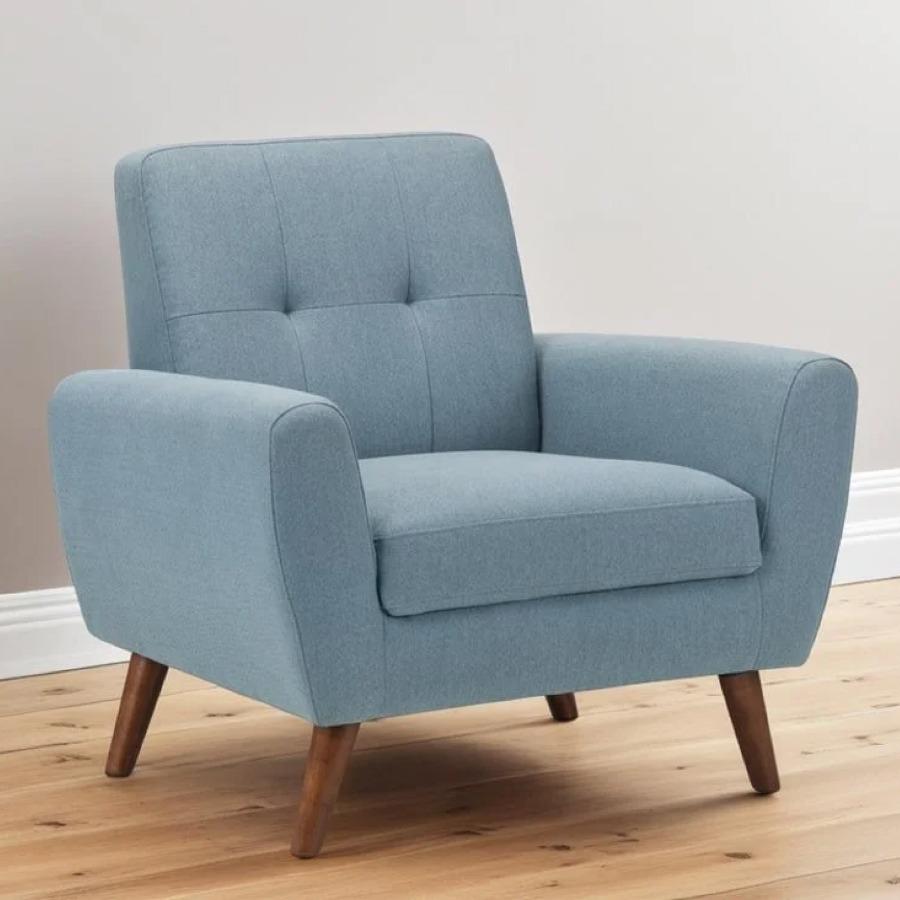 Monza Dove Velvet Lounge Chair – Timeless Elegance