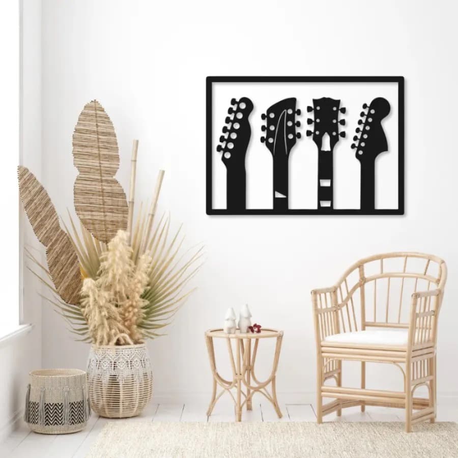 Guitar Metal Wall Art , Gift for Music Lover | Music Wall Art