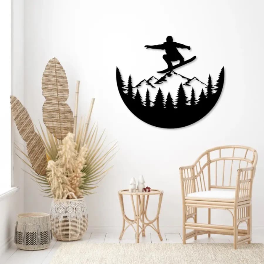 Snowboarder Metal Wall Art, Gifts for Snowboarder | Metal Wall Decor