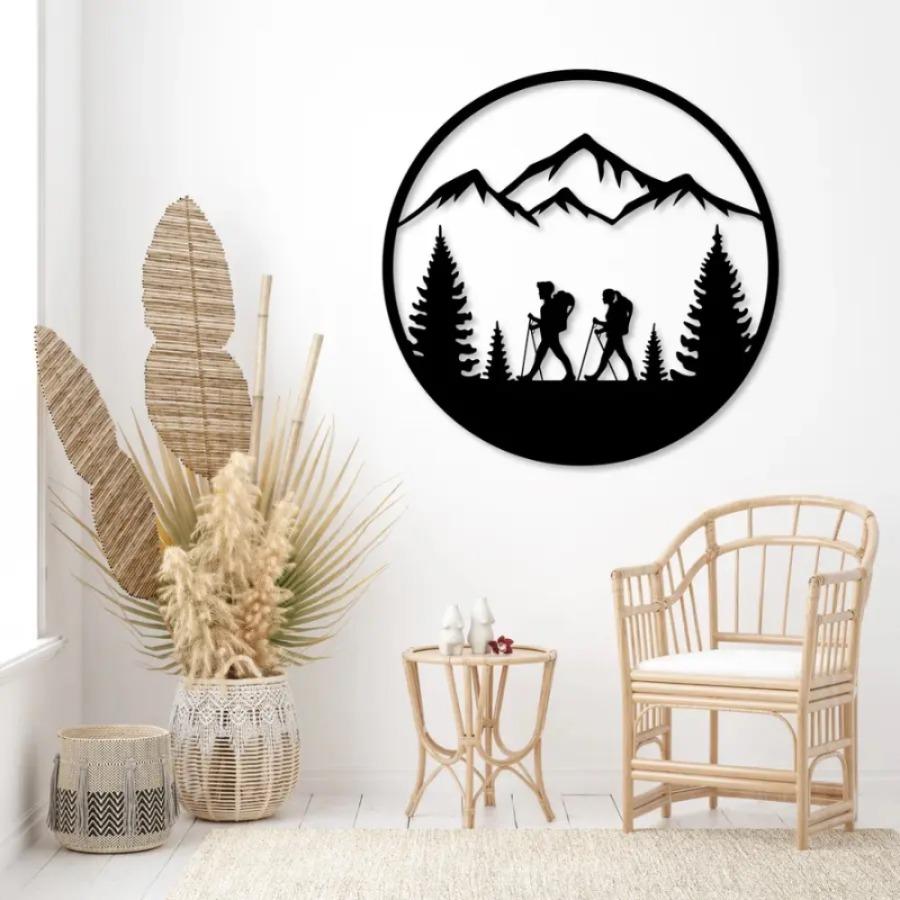 Hiking Adventure Metal Wall Art