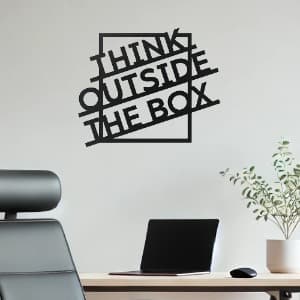 Think Outside The Box Metal Wall Art thumbnail 2