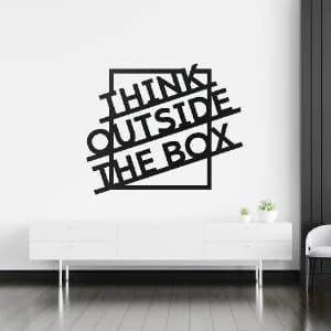 Think Outside The Box Metal Wall Art