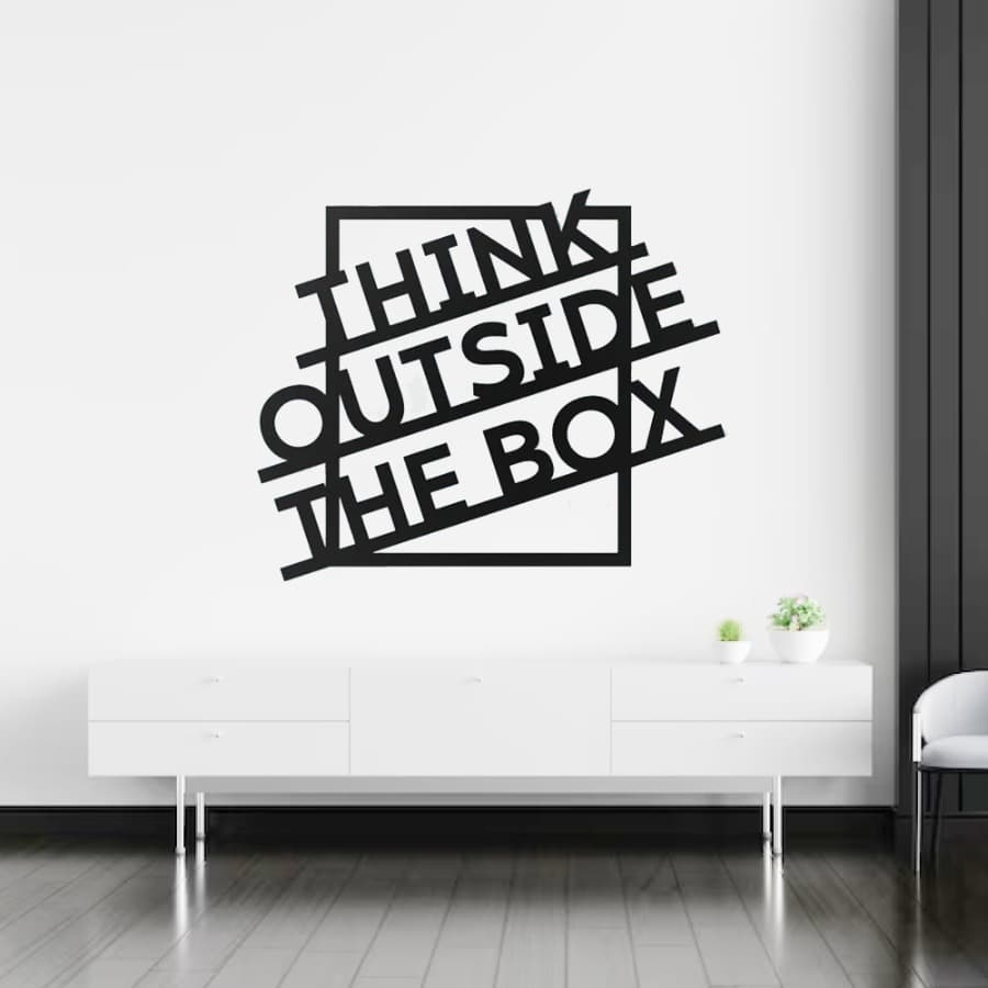 Think Outside The Box Metal Wall Art