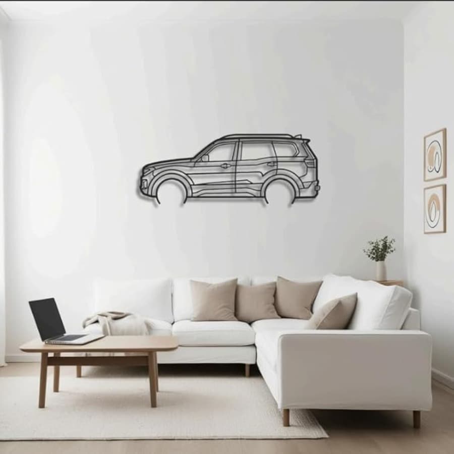 Mahindra Scorpio N Silhouette Metal Wall Art