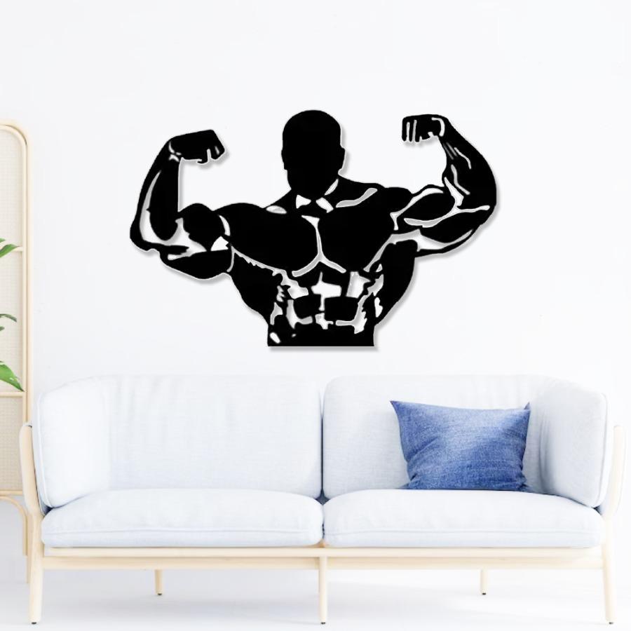 Body Builder Metal Wall Art | Gym Motivation Wall Decor