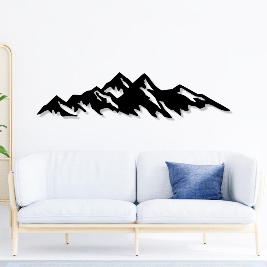 Mountains Metal Wall Art, Hill Metal Decor | Nature Mountain Metal Decor