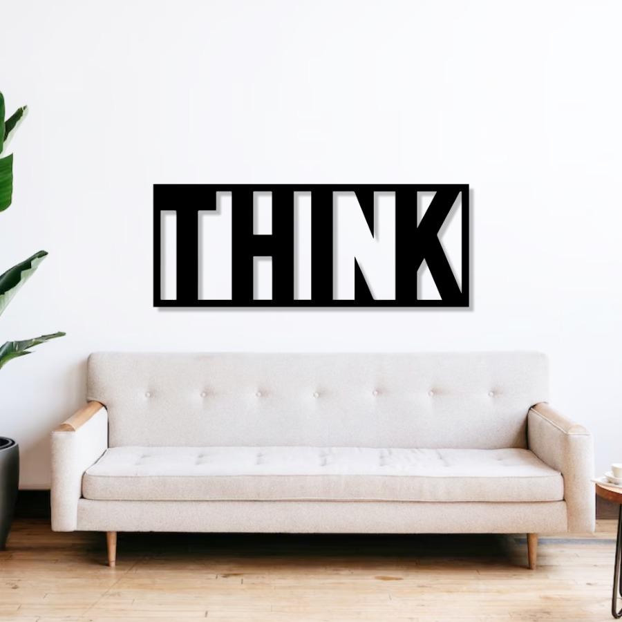 Think Metal Wall Art | Study Room Decor | Inspirational Wall Hanging