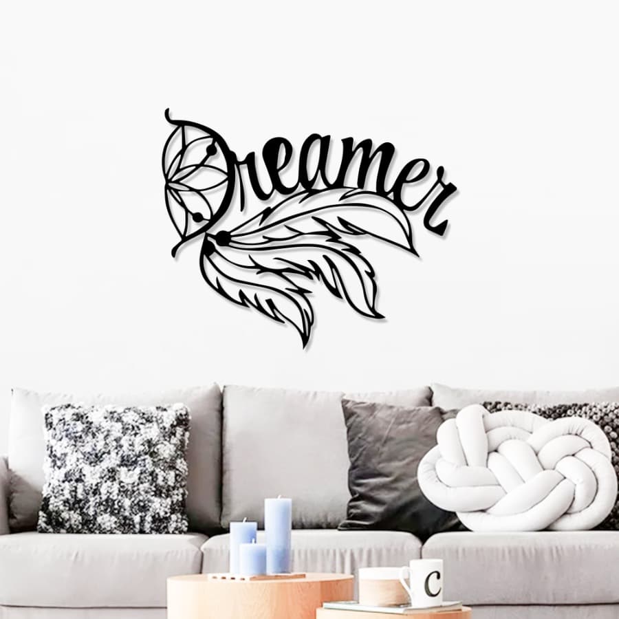 "Dreamer" Metal Wall Art | Motivational Accent for Dreamers