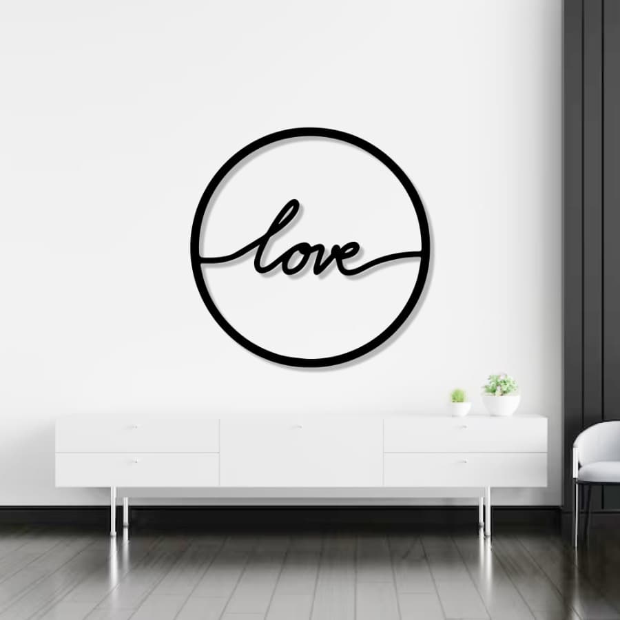 "Love" Metal Wall Art | Romantic Wall Accent for Couples