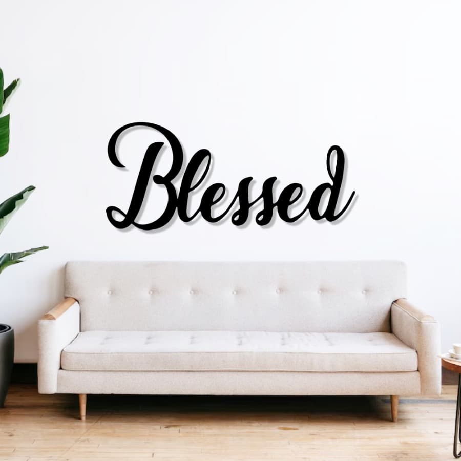 Blessed Metal Wall Art | Calm & Graceful Entryway Decor