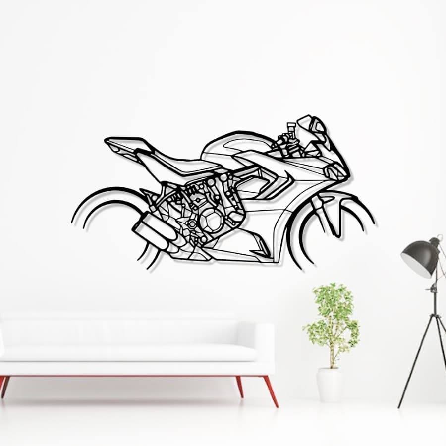 Ducati Supersport 950S Silhouette Metal Wall Art