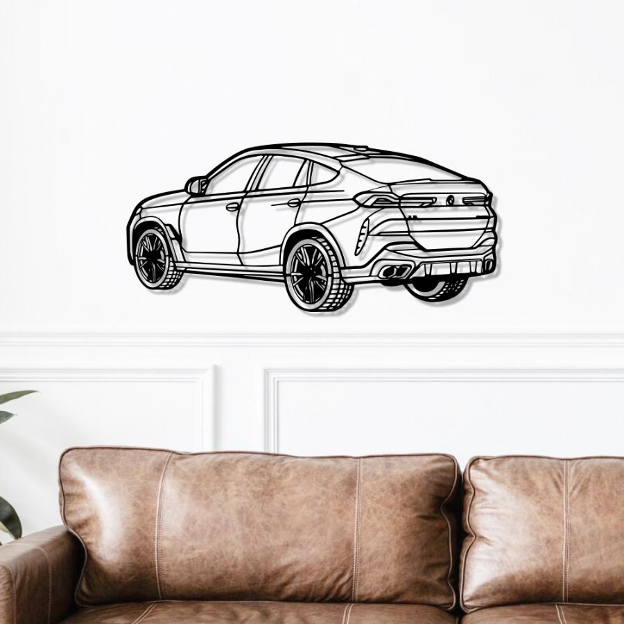 BMW X6 Metal Car Wall Art
