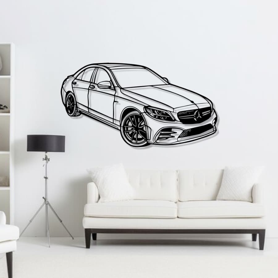 Mercedes C43 AMG Perspective Metal Wall Art
