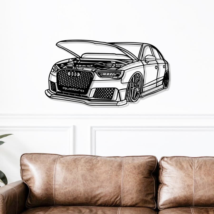 Audi S3 2016 Perspective Metal Car Wall Art