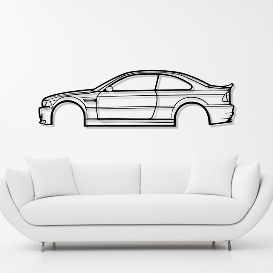 BMW M3 CSL E46 Metal Car Wall Art