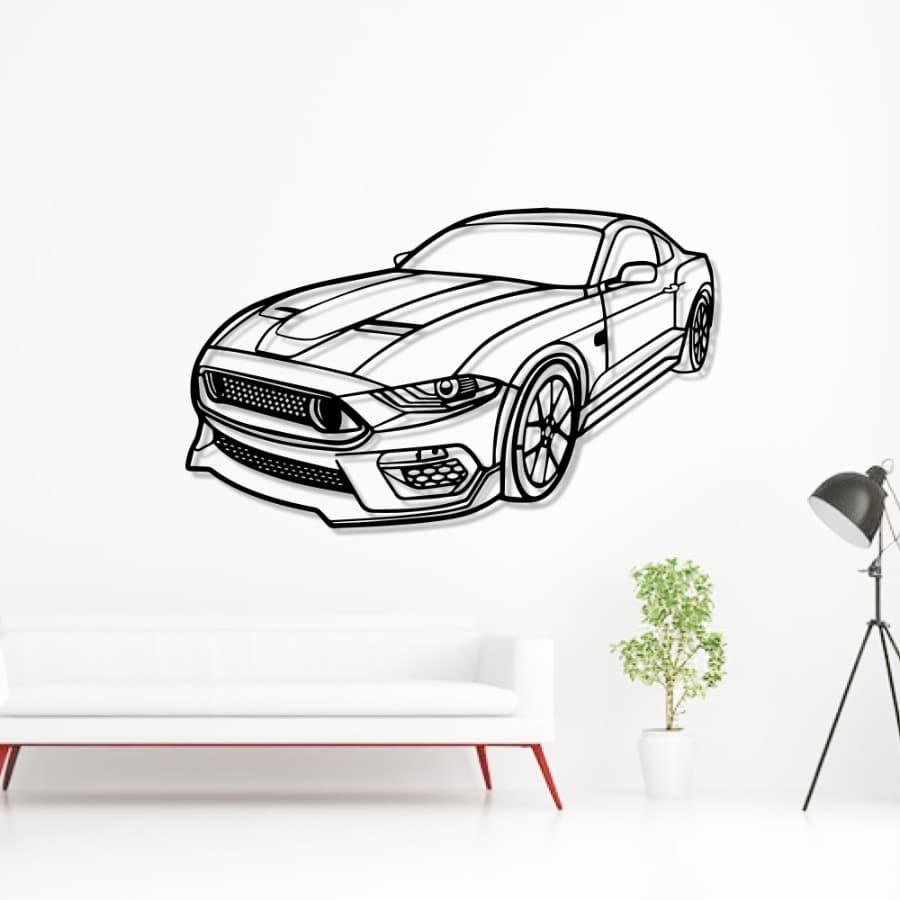 Ford Mustang Metal Car Wall Art