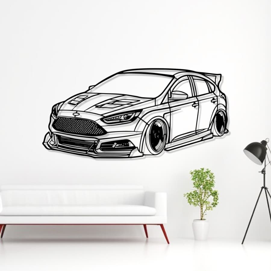 Ford Focus ST 2015 Metal Car Wall Art