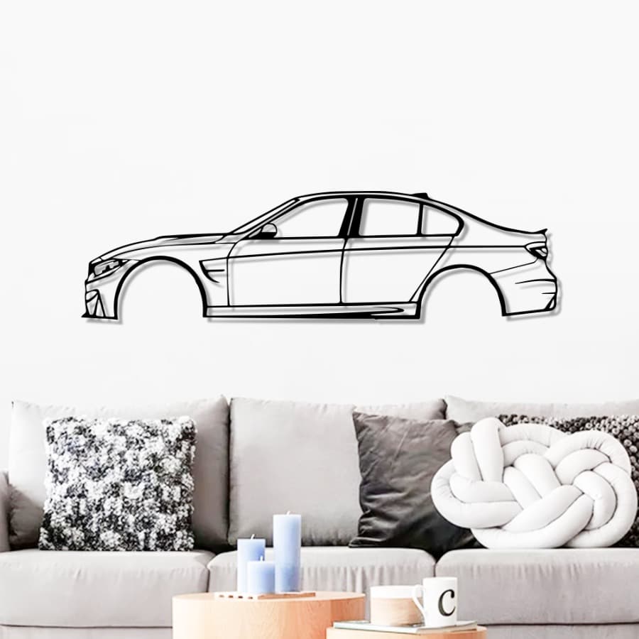 BMW M3 F80 2014 Metal Car Wall Art