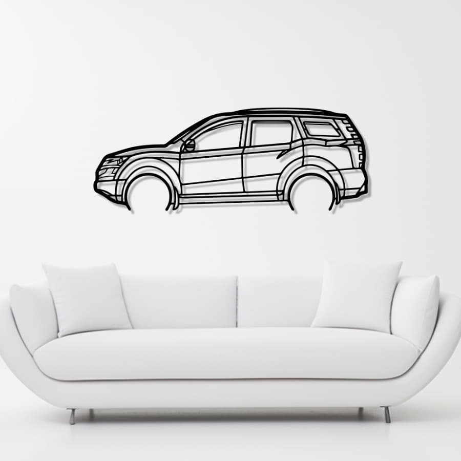 Mahindra XUV Silhouette Metal Wall Art
