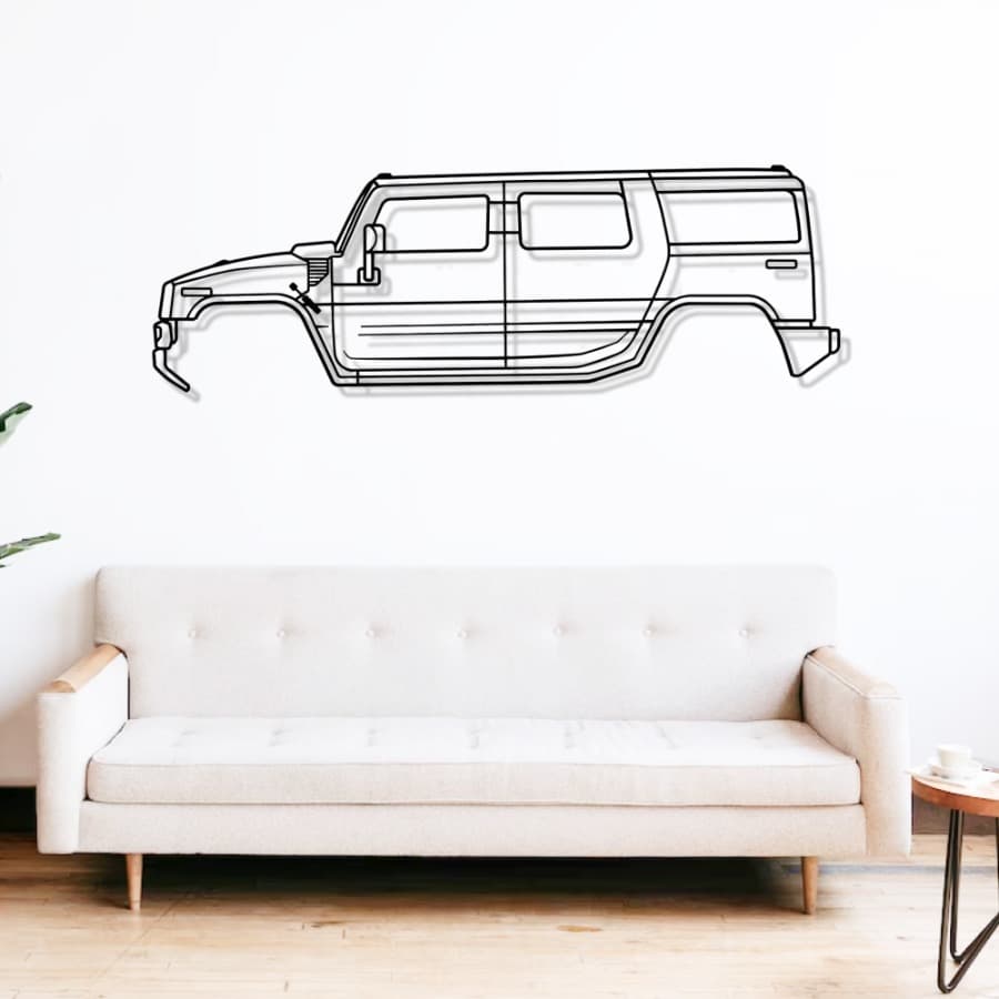 Hummer H2 2010 Metal Car Wall Decor