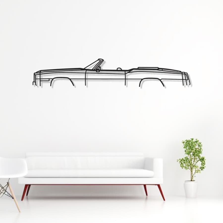 1975 Eldorado Convertible Metal Car Wall Art