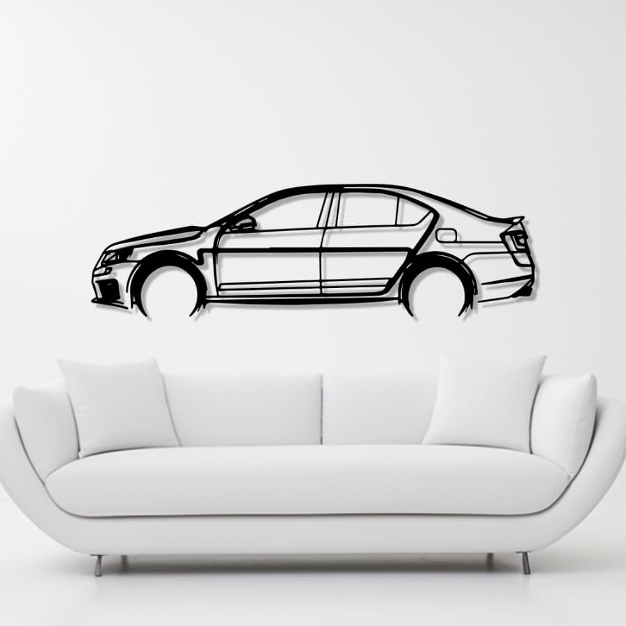 Octavia MK3, Detailed Silhouette Metal Wall Art