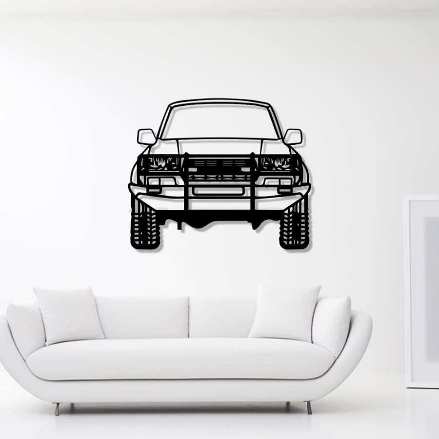 1992 Land Cruiser Custom Front View Metal Wall Art