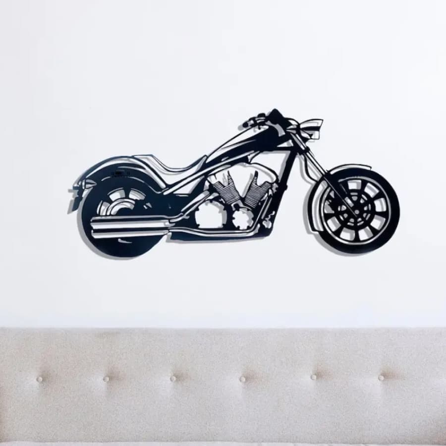 Vintage Motorcycle Metal Wall Art – Classic Bike Decor
