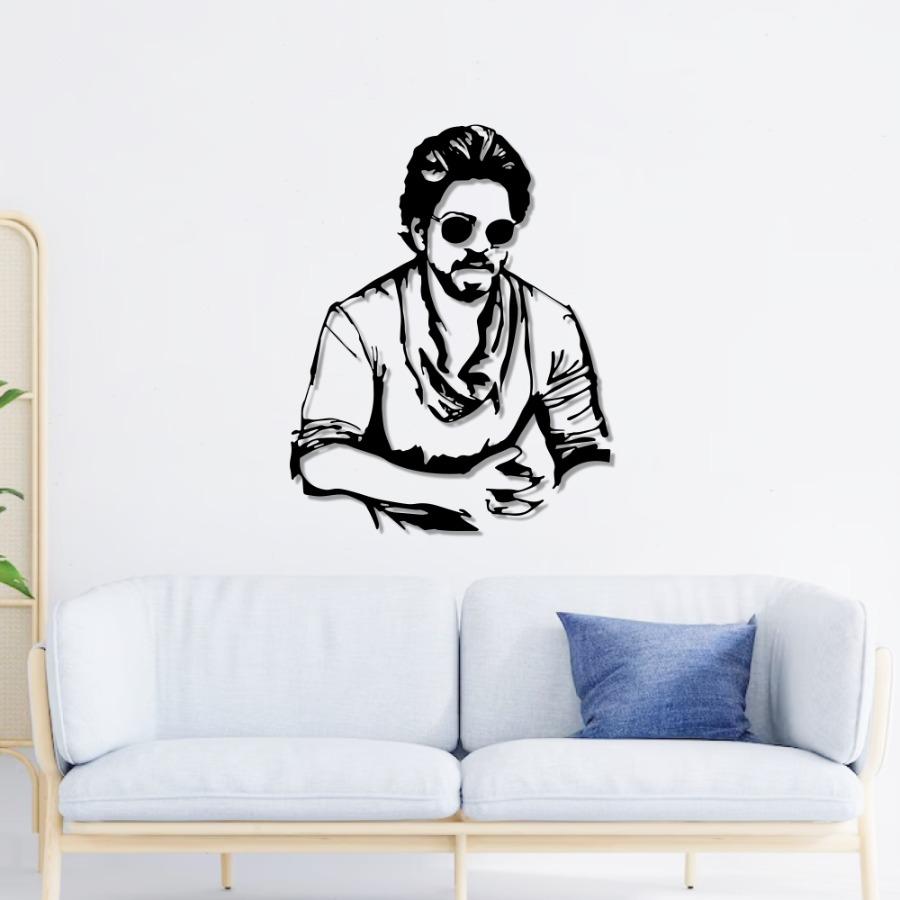 Shahrukh Khan Metal Wall Art | Bollywood King Decor