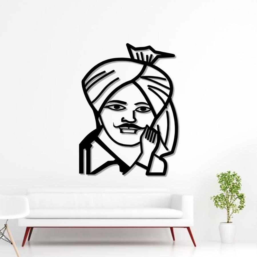 Bhagat Singh Metal Wall Art | Legend Tribute Decor