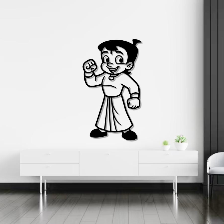Chota Bheem Metal Wall Art | Kids Cartoon Wall Decor