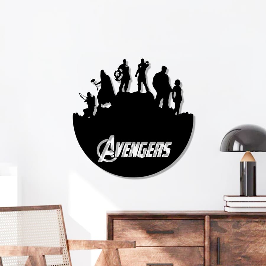 Avengers Silhouette Metal Wall Art | Iconic Superhero Decor